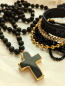 Preview: 1136 Kette Lava Kreuz schwarz