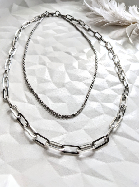 1070 Kette Layering silber